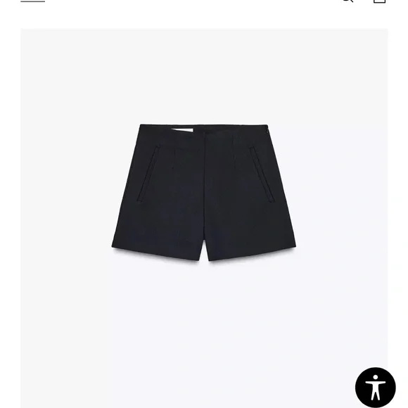 Zara Classic Black high waisted shorts - Picture 1 of 5